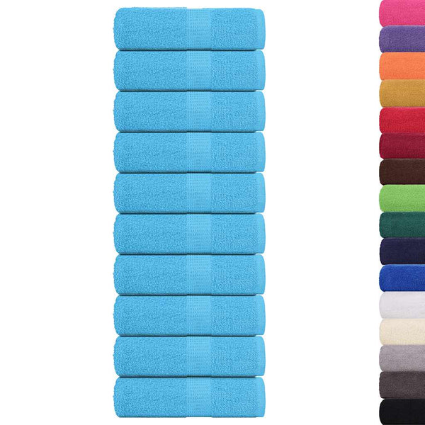 vidaXL Guest Towels FROGN 10 pcs. Turquoise 30x50 cm 360 gsm