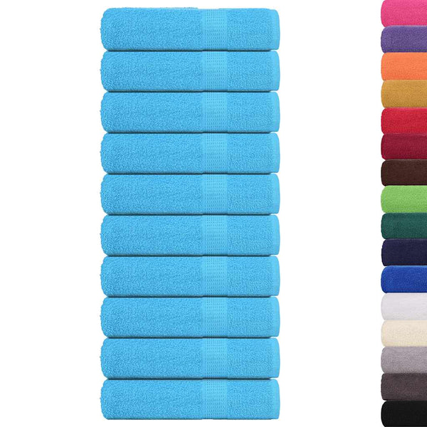 vidaXL Towels FROGN 10 pcs. Turquoise 50x100 cm 360 gsm