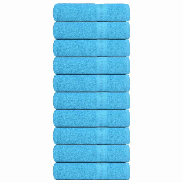 vidaXL Bath Towels FROGN 10 pcs Turquoise 100x150 cm 360 gsm