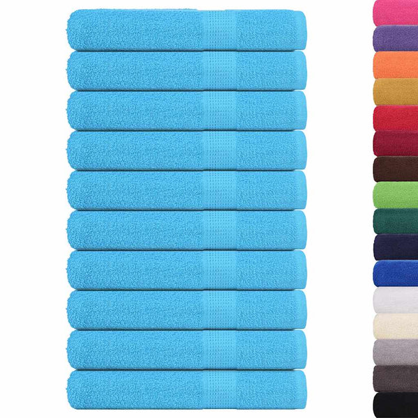 vidaXL Towels FROGN 10 pcs. Turquoise 100x200 cm 360 gsm