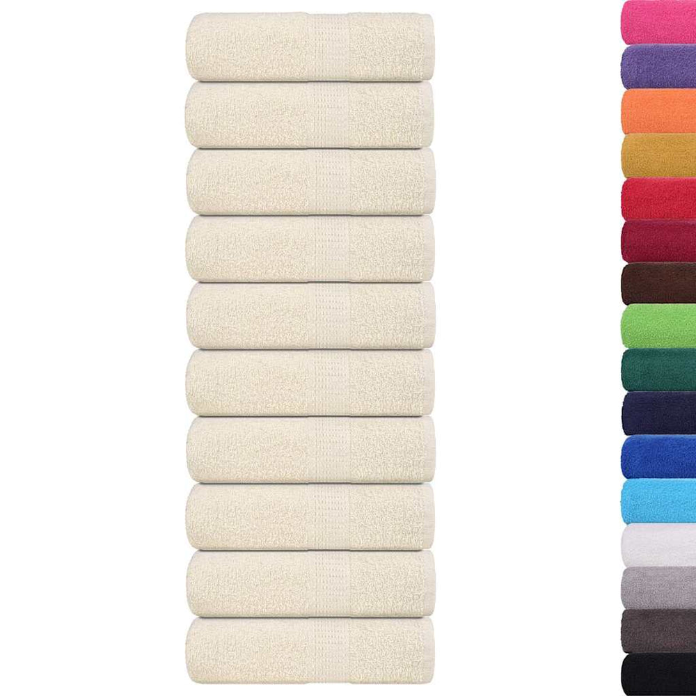 vidaXL Washcloths FROGN 10 pcs. Cream 30x30 cm 360 gsm