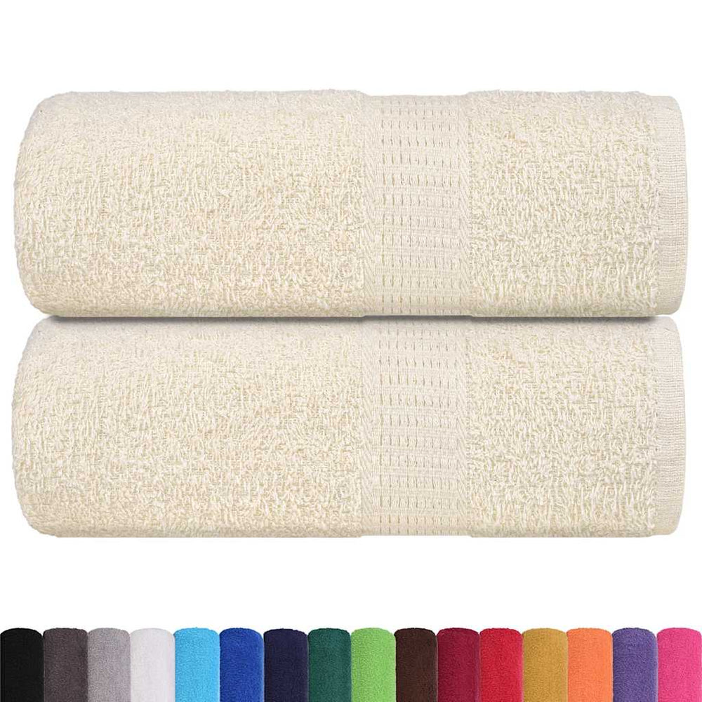vidaXL Guest Towels FROGN 2 pcs. Cream 30x50 cm 360 gsm