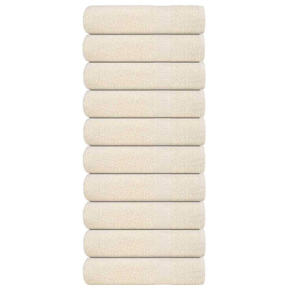 vidaXL Towels FROGN 10 pcs. Cream 50x100 cm 360 gsm