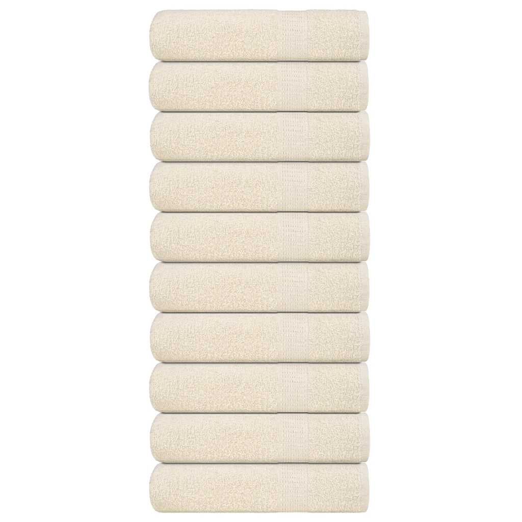 vidaXL Towels FROGN 10 pcs. Cream 50x100 cm 360 gsm