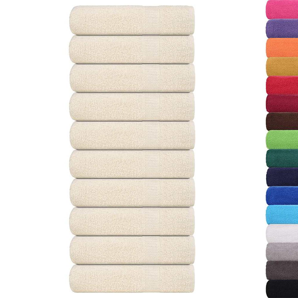 vidaXL Towels FROGN 10 pcs. Cream 50x100 cm 360 gsm