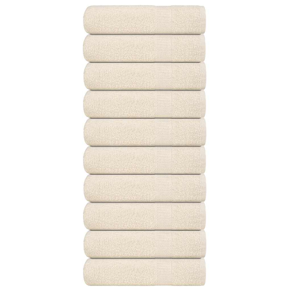 vidaXL Bath Towels FROGN 10 pcs Cream 70x140 cm 360 gsm