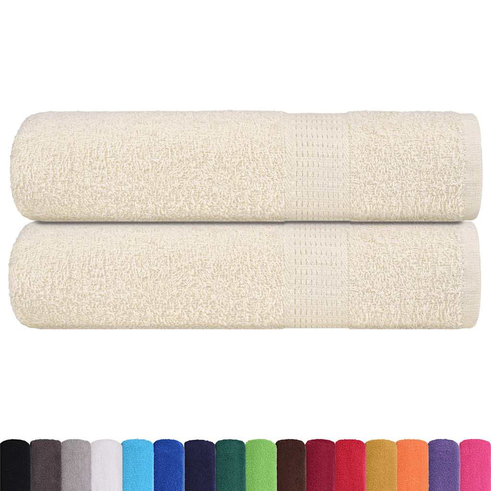 vidaXL Towels FROGN 2 pcs. Cream 100x150 cm 360 gsm