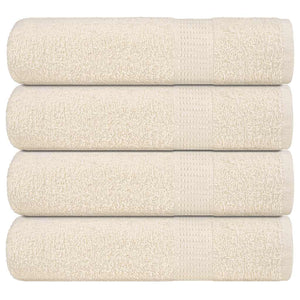 vidaXL Bath Towels FROGN 4 pcs. Cream 100x150 cm 360 gsm