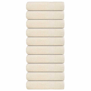vidaXL Bath Towels FROGN 10 pcs. Cream 100x150 cm 360 gsm