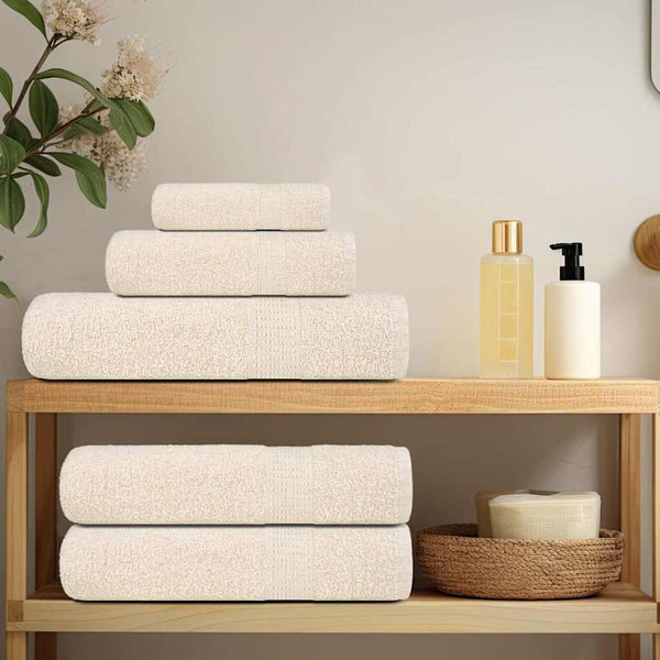 vidaXL Bath Towels FROGN 10 pcs. Cream 100x150 cm 360 gsm