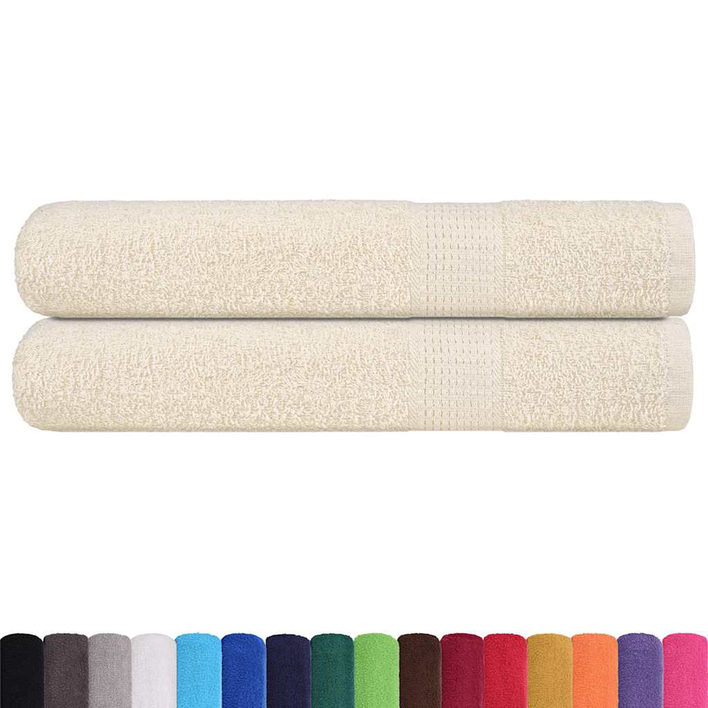 vidaXL Towels FROGN 2 pcs. Cream 100x200 cm 360 gsm