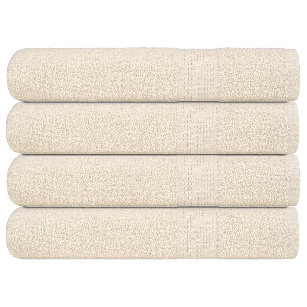 vidaXL Towels FROGN 4 pcs. Cream 100x200 cm 360 gsm