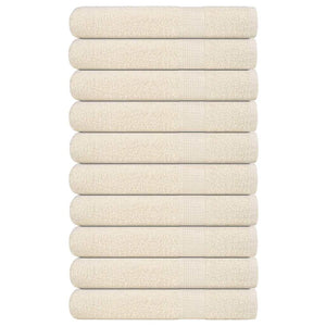 vidaXL Towels FROGN 10 pcs. Cream 100x200 cm 360 gsm
