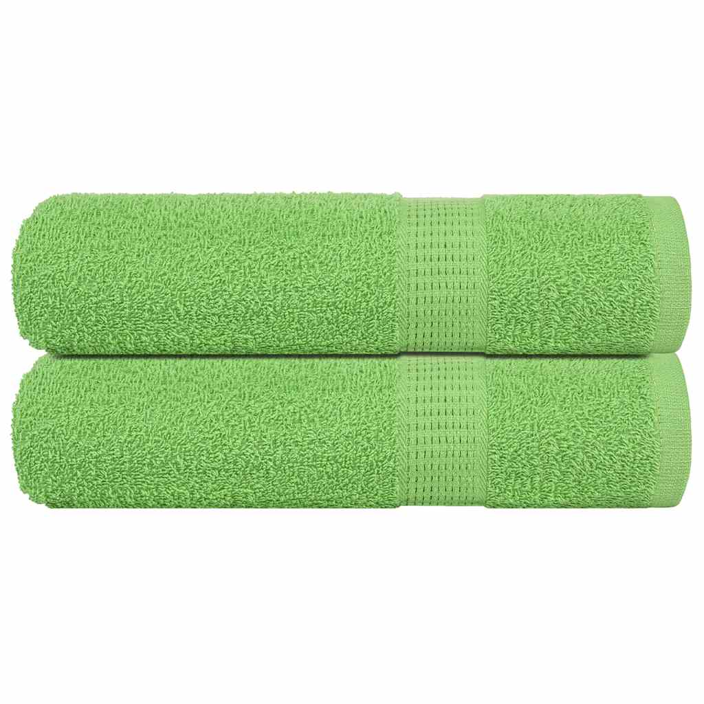 vidaXL Bath Towels FROGN 2 pcs Apple Green 100x150 cm 360 g/m²