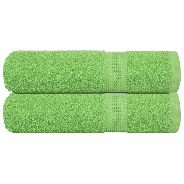 vidaXL Bath Towels FROGN 2 pcs Apple Green 100x150 cm 360 g/m²