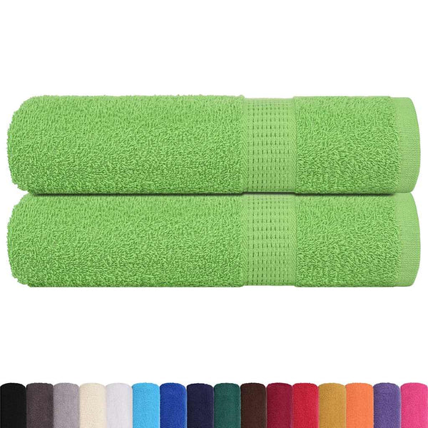 vidaXL Bath Towels FROGN 2 pcs Apple Green 100x150 cm 360 g/m²