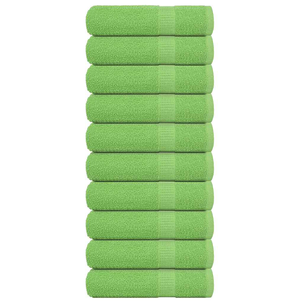 vidaXL Bath Towels FROGN 10 pcs. Apple Green 100x150 cm 360 gsm