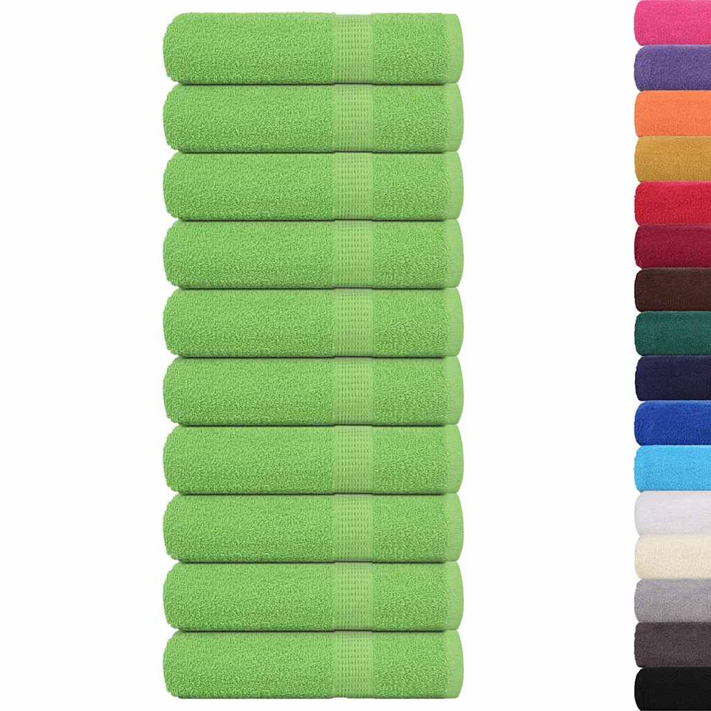 vidaXL Bath Towels FROGN 10 pcs. Apple Green 100x150 cm 360 gsm