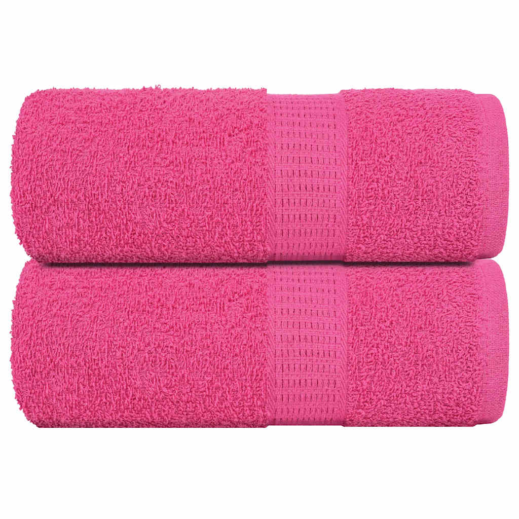 vidaXL Guest Towels FROGN 2 pcs. Pink 30x50 cm 360 gsm