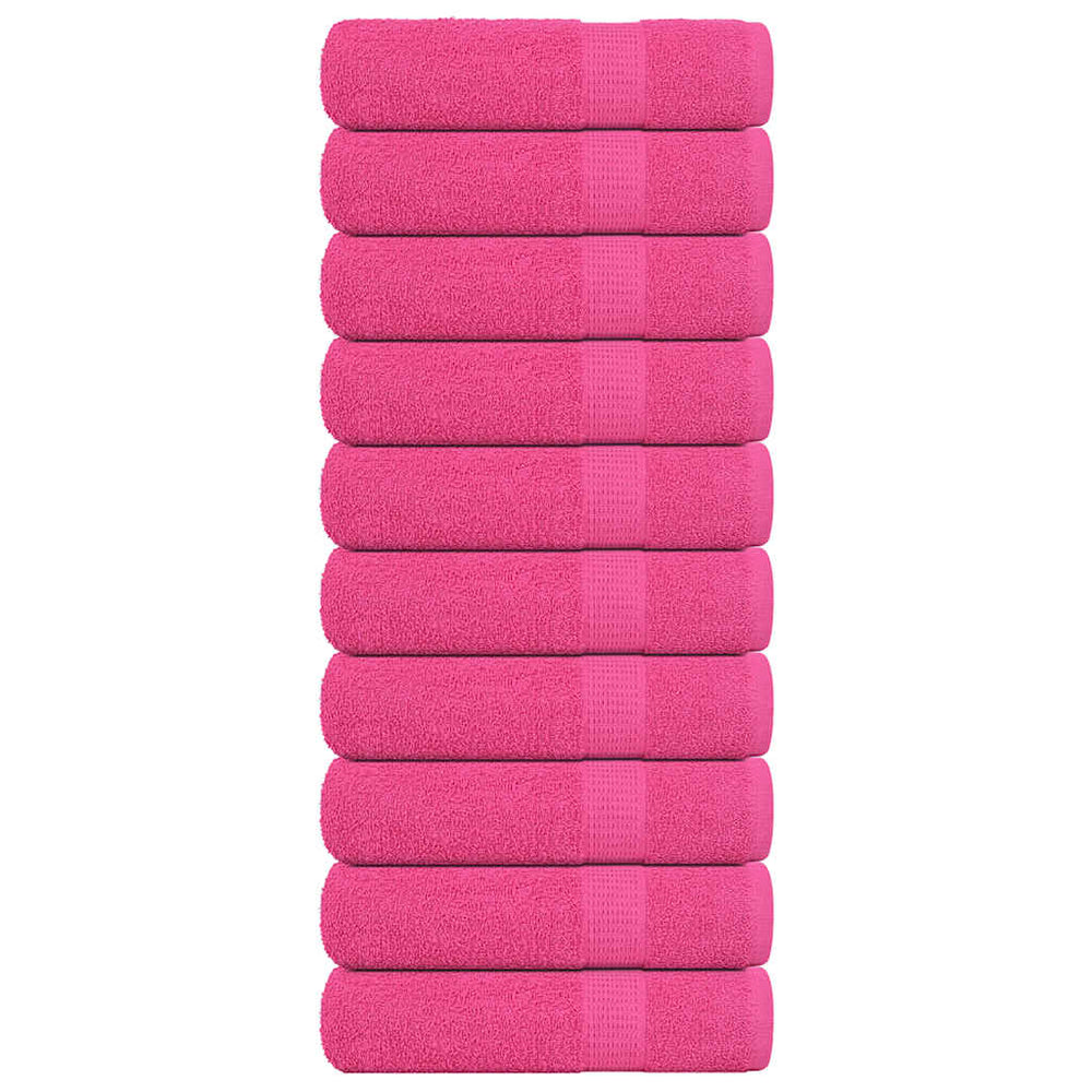 vidaXL Bath Towels FROGN 10 pcs. Pink 100x150 cm 360 gsm