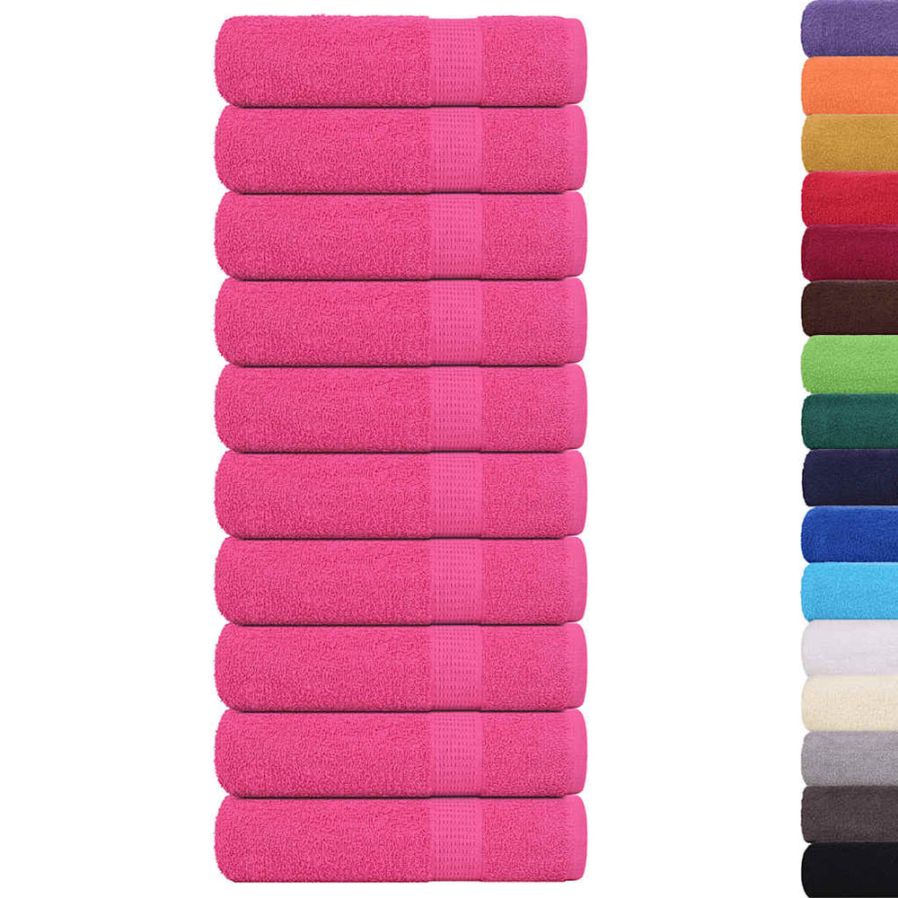 vidaXL Bath Towels FROGN 10 pcs. Pink 100x150 cm 360 gsm