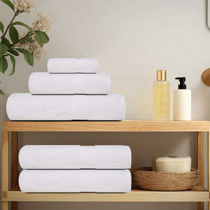 vidaXL 8-Piece Towel Set FROGN White 360 gsm