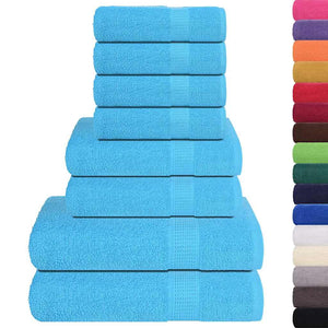 vidaXL 8-Piece Towel Set FROGN Turquoise 360 gsm