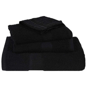 vidaXL 6-Piece Towel Set FROGN Black 360 gsm