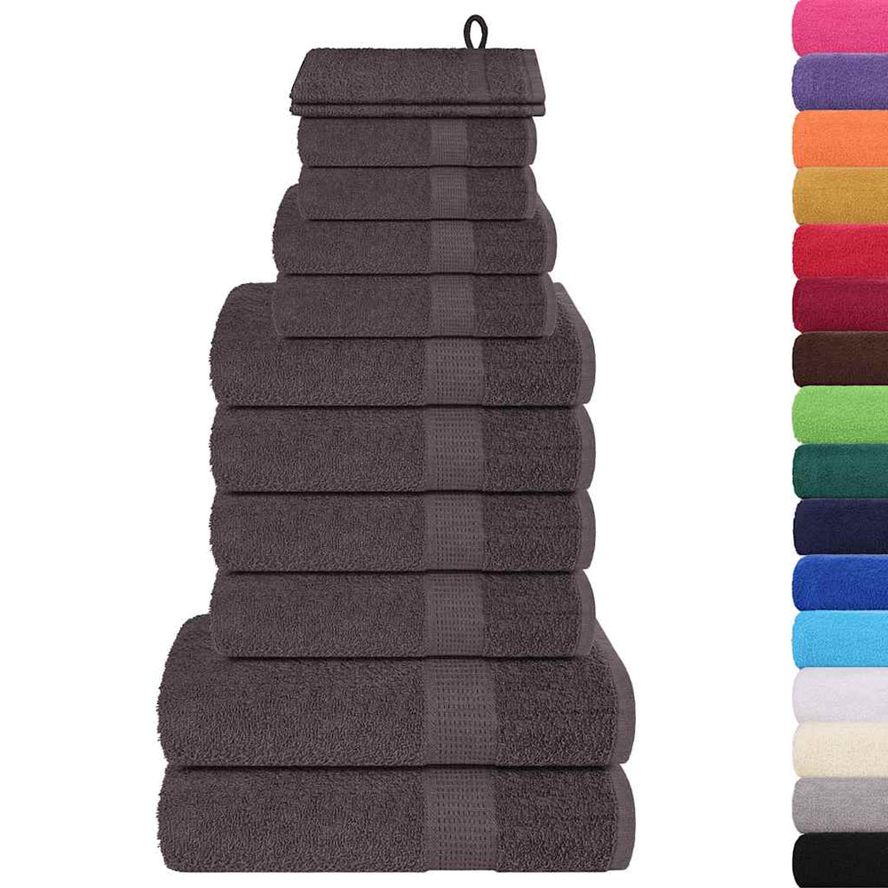 vidaXL 12-Piece Towel Set FROGN Anthracite 360 g/m²