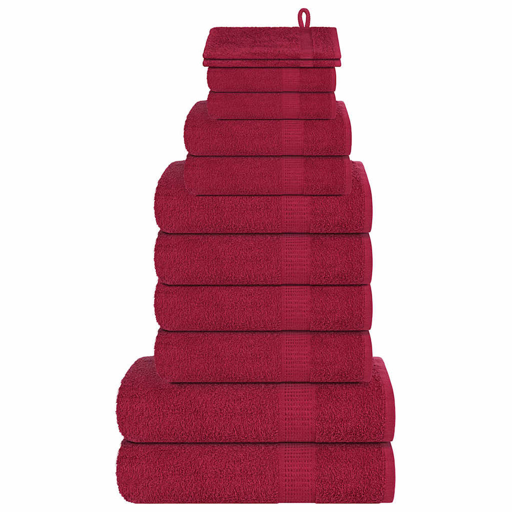 vidaXL 12-Piece Towel Set FROGN Bordeaux 360 gsm