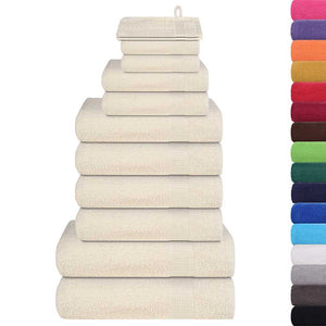 vidaXL 12-Piece Towel Set FROGN Cream 360 gsm