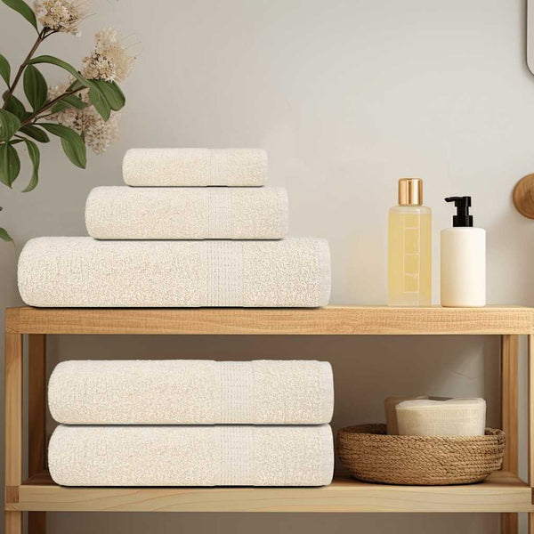 vidaXL 12-Piece Towel Set FROGN Cream 360 gsm