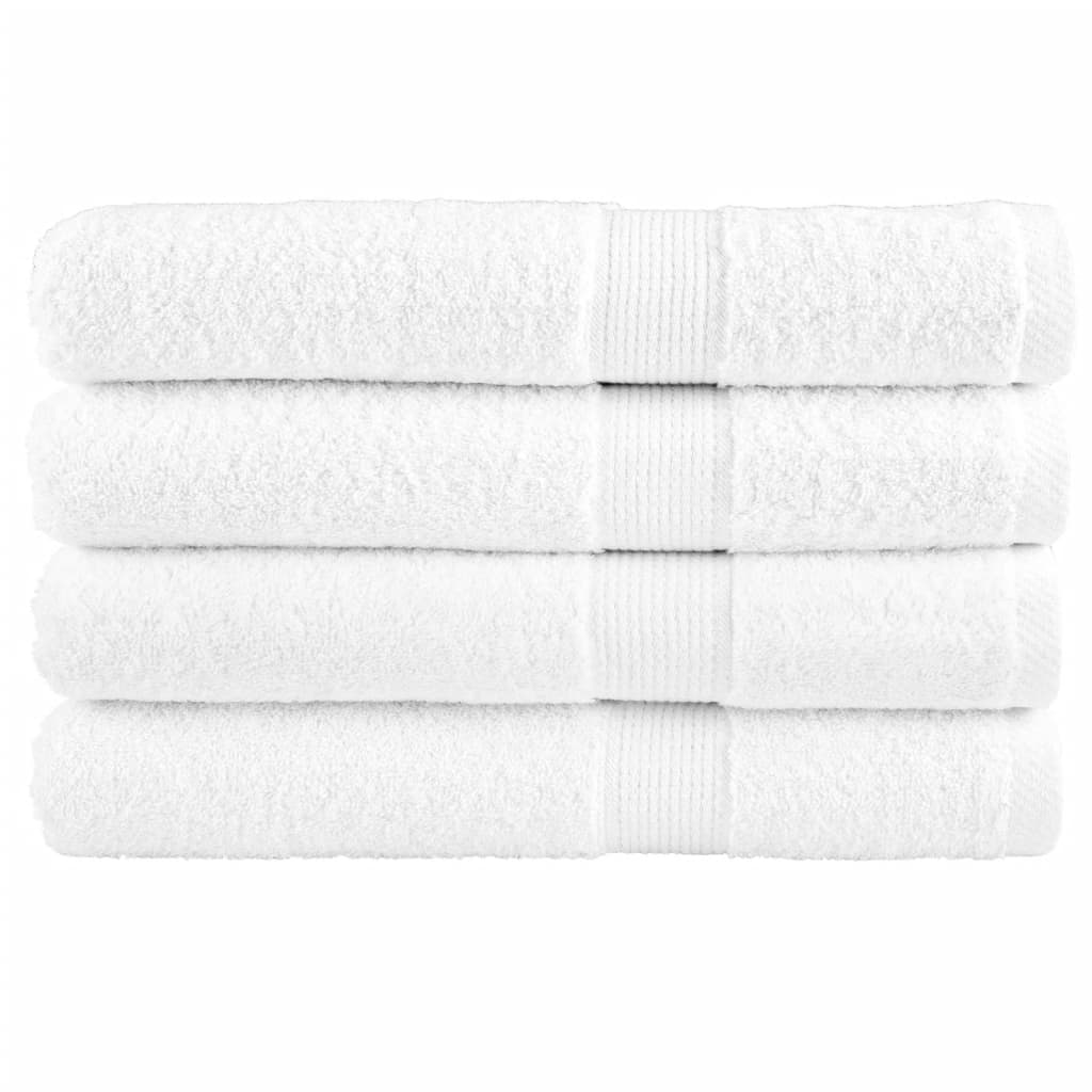 vidaXL Premium Sauna Towels SOLUND 4 pcs. White 80x200 cm 600 g/m²
