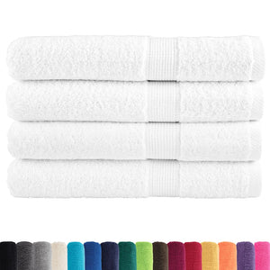 vidaXL Premium Sauna Towels SOLUND 4 pcs. White 80x200 cm 600 g/m²