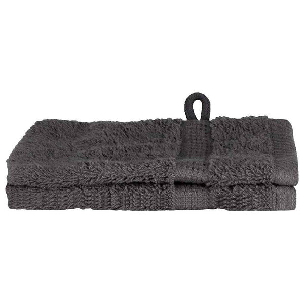 vidaXL Guest Towel SOLUND 2 pcs Anthracite 15 x 21 cm 550 gsm