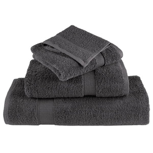 vidaXL Premium Guest Towels SOLUND 10 pcs Anthracite 30x30 cm 600 g/m²