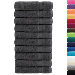 vidaXL Premium Bath Towels SOLUND 10 pcs. Anthracite 100x150 cm 600 g/m²