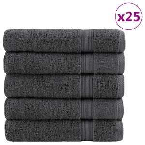 vidaXL Premium Bath Towels SOLUND 50 pcs. Anthracite 100x150 cm 600 gsm