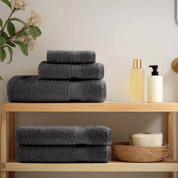 vidaXL Premium Towels SOLUND 10 pcs. Anthracite 100x200 cm 600 gsm