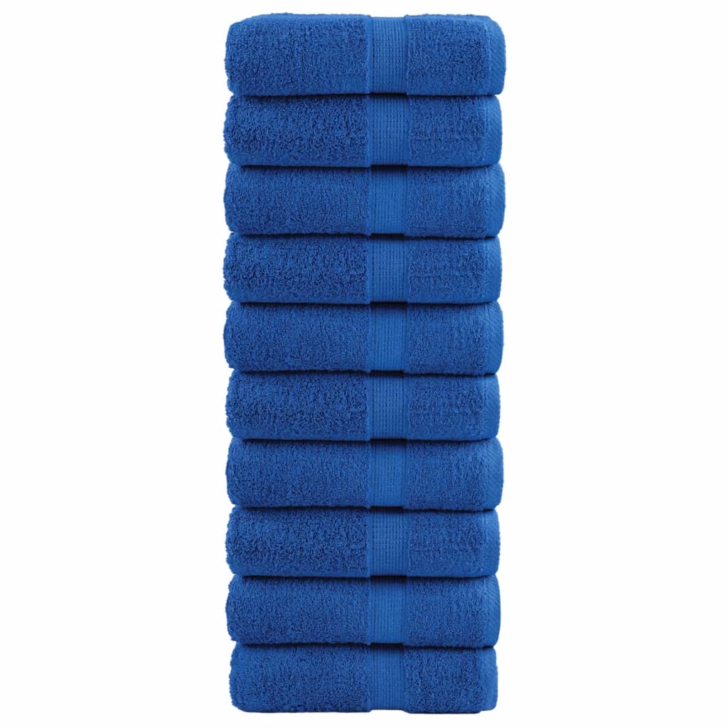 vidaXL Premium Washcloths SOLUND 10 pcs. Blue 30x30 cm 600 gsm