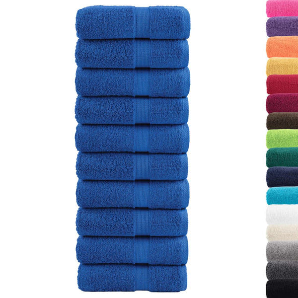 vidaXL Premium Washcloths SOLUND 10 pcs. Blue 30x30 cm 600 gsm