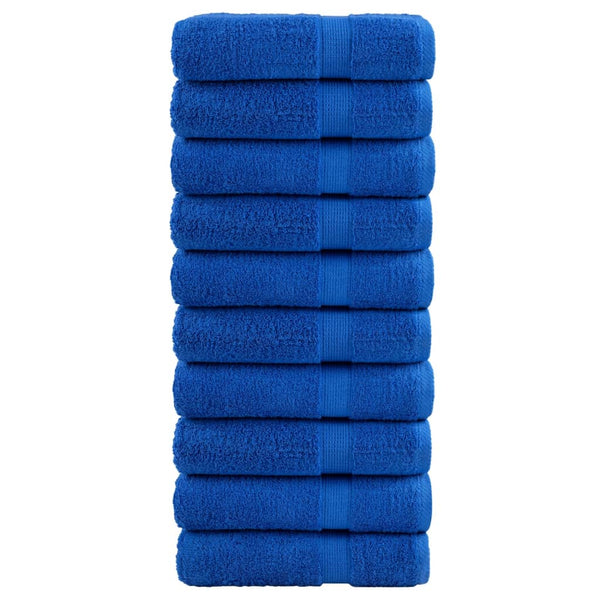 vidaXL Premium Bath Towels SOLUND 10 pcs. Blue 100x150 cm 600 gsm