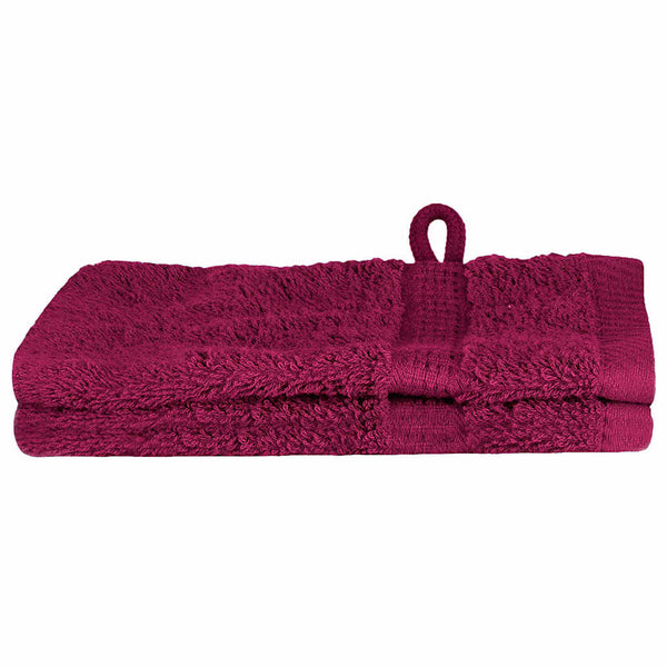 vidaXL Guest Towel SOLUND 2 pcs Bordeaux 15 x 21 cm 550 gsm