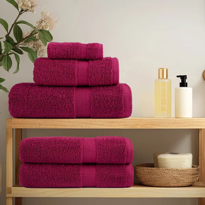 vidaXL Premium SOLUND Washcloths 4 pcs Bordeaux 30x30 cm 600 gsm