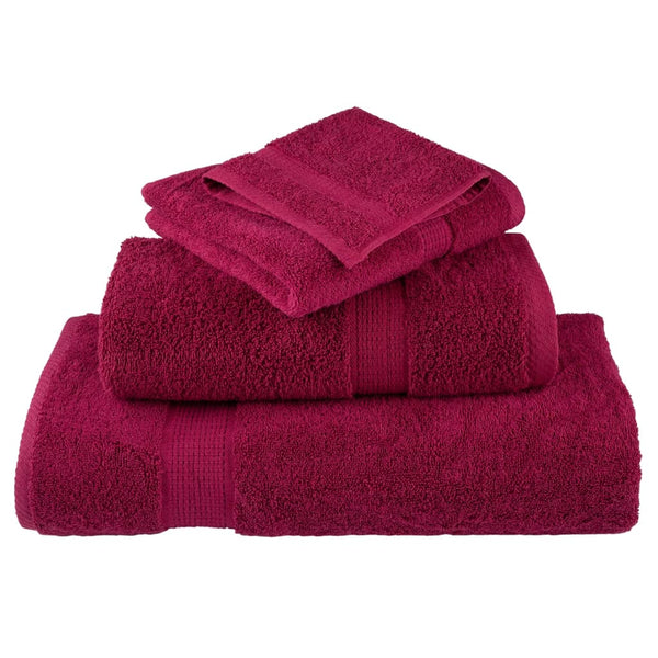vidaXL Premium Washcloths SOLUND 10 pcs. Bordeaux 30x30 cm 600 g/m²