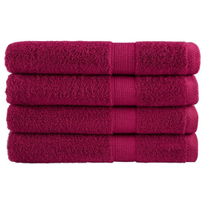 vidaXL Premium Towels SOLUND 4 pcs. Bordeaux 100x200 cm 600 gsm