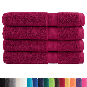 vidaXL Premium Towels SOLUND 4 pcs. Bordeaux 100x200 cm 600 gsm