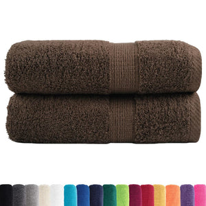 vidaXL Premium Washcloths SOLUND 2 pcs. Brown 30x30 cm 600 gsm