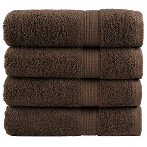 vidaXL Premium Towels SOLUND 4 pcs Brown 50x100 cm 600 gsm