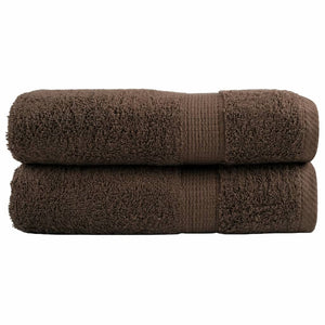 vidaXL Premium Shower Towels SOLUND 2 pcs. Brown 70x140 cm 600 gsm